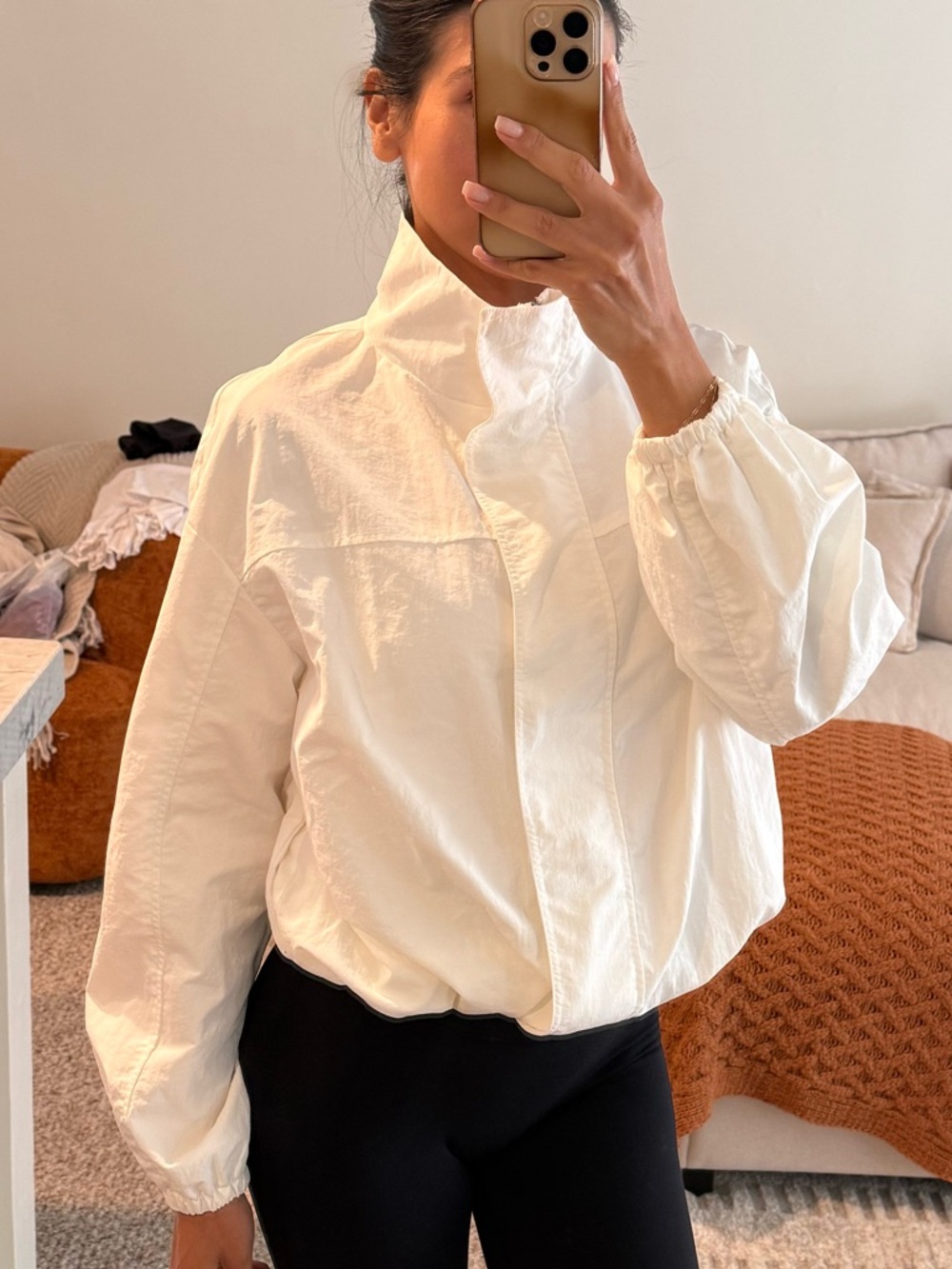 Missguided White Windbreaker Jacket